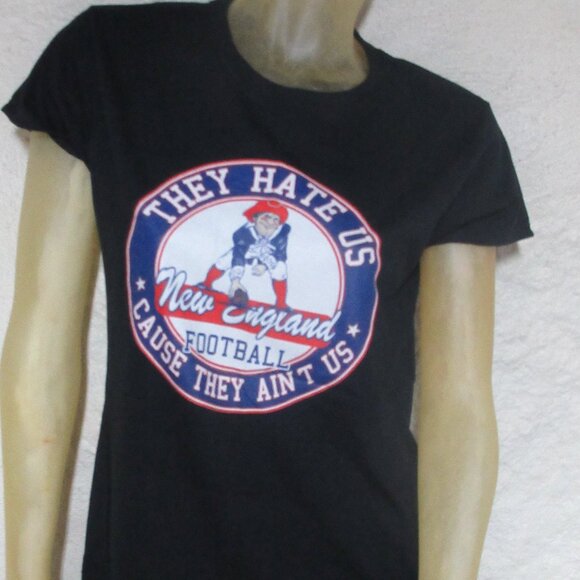 They Hate Us Cause They Ain't Us New England Football Women's Tee Sz.XL - Picture 1 of 2